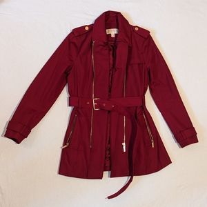 Michael Kors Women's M Red Rain Jacket